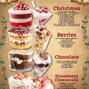 Trifles Ingredients❤️ Christmas6 ounces red gelatin (strawberry or raspberry flavor)1 cup boiling water1 cup cold water1 large sponge cake, cut into cubes (store-bought or homemade)½ cup cranberry juice, or sweet sherry for an alcohol version6.8 ounces vanilla or white chocolate instant pudding mix (two 3.4-ounce packages)4 cups cold whole milk½ cup powdered sugar, divided in half between the pudding layer and the heavy cream layer2 cups fresh strawberries (washed, hulled, and sliced)2 cups fresh raspberries16 ounces raspberry jam, or preserves2 cups heavy cream¼ cup powdered sugar1 teaspoon vanilla extractA few fresh mint leaves, for garnish❤️ Berries2 (3.4-ounce) packages French vanilla pudding mix4 cups whole milk1 store-bought angel food cake, cut into 1-inch squares3 (16-ounce) containers strawberries, tops removed and sliced, divided into thirds2 cups blueberries divided into thirds2 cups raspberries divided into thirds8 ounces Cool Whip, divided in half❤️ Chocolate15.25 ounces chocolate cake mix (baked according to package directions for a 9 x 13-inch pan)7.8 ounces instant chocolate pudding (two 3.9 ounces boxes)4 cups milk12 ounces frozen Cool Whip whipped topping, slightly thawed5 to 6 Heath candy bars, crushed into small chunks and divided❤️ Strawberry Cheesecake1 strawberry cake, use a cake mix and bake in a 9×13 baking dish for ease, cooled completely8 ounces cream cheese, softened1 tablespoon vanilla extract3.4 ounces cheesecake pudding mix (unprepared)3½ cups heavy whipping cream, divided into 1½ cups and 2 cups¾ cup powdered sugar, divided into ½ cup and ¼ cup2 pounds fresh strawberries, stems removed and sliced