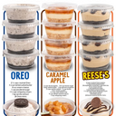 These Desserts in a Cup are made to impress (and easy to share!) IngredientsOreo🤍2 ½ cups crushed Oreo cookie crumbs with cream, you can substitute generic chocolate sandwich cookies for the Oreo brand (divide 2 cups for crust and ½ cup for filling)🤍¼ cup salted butter, melted and cooled🤍28 disposable condiment, or portion cups with lids (2-ounce container)🤍8 ounces cream cheese, softened🤍1 cup powdered sugar🤍1 ½ cups cold heavy whipping cream🤍1 teaspoon pure vanilla extract🤍28 Oreo minisCaramel Apple3 cups Granny Smith apples (peeled, cored, and finely diced)⅓ cup light brown sugar, packed3 tablespoons salted butter1 teaspoon ground cinnamon2 cups crushed vanilla wafers¼ cup salted butter, melted and cooled3.4 ounce instant vanilla pudding mix1 ¼ cup cold whole milk¾ cup salted caramel sauce, divided ¼ cup and ½ cup1 cup cold heavy whipping creamReese2 cups crushed Oreo cookie crumbs, with cream (you can substitute generic chocolate sandwich cookies for the Oreo brand)¼ cup salted butter, melted and cooled8 ounces cream cheese, softened1 cup powdered sugar1 cup creamy peanut butter, I used Reese’s brand1 ½ cup cold heavy whipping cream1 teaspoon pure vanilla extractChocolate sauce, for drizzling28 Reese’s peanut butter minis
