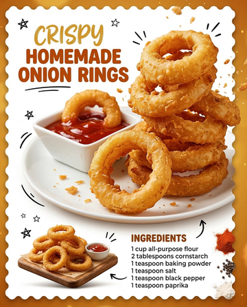 A beautiful stack of onion rings
